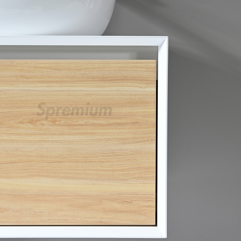 Modern Floating Bathroom Vanity Wall Mounted Double Sink Set with Smart Mirror