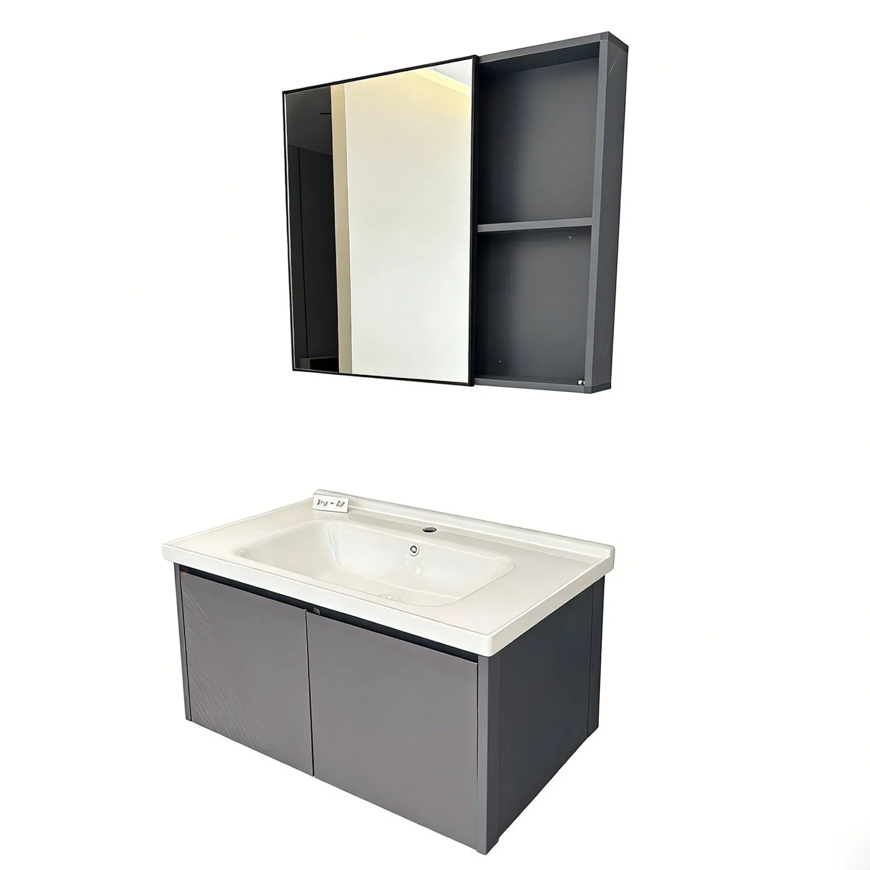 Sk-D02 Pb Board Capacity Strong Stain Resistance Wall-Mount Floating Bathroom Vanity