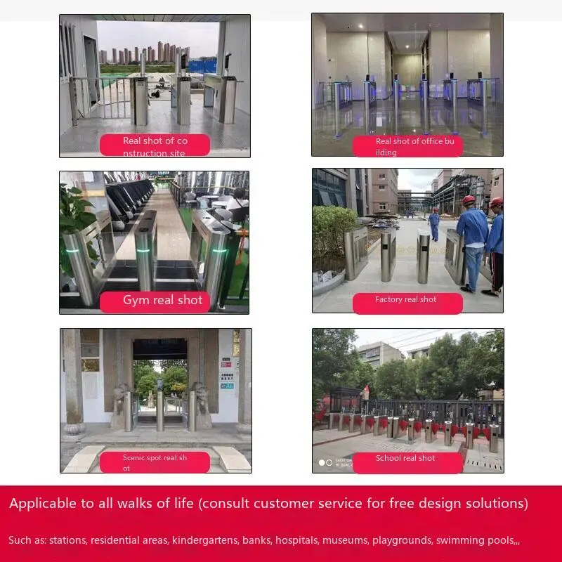Durable Office Building Entrance Attendance Security Access Control Turnstiles Gate Swing Barrier Speed Gate Manufacturers, Supplier
