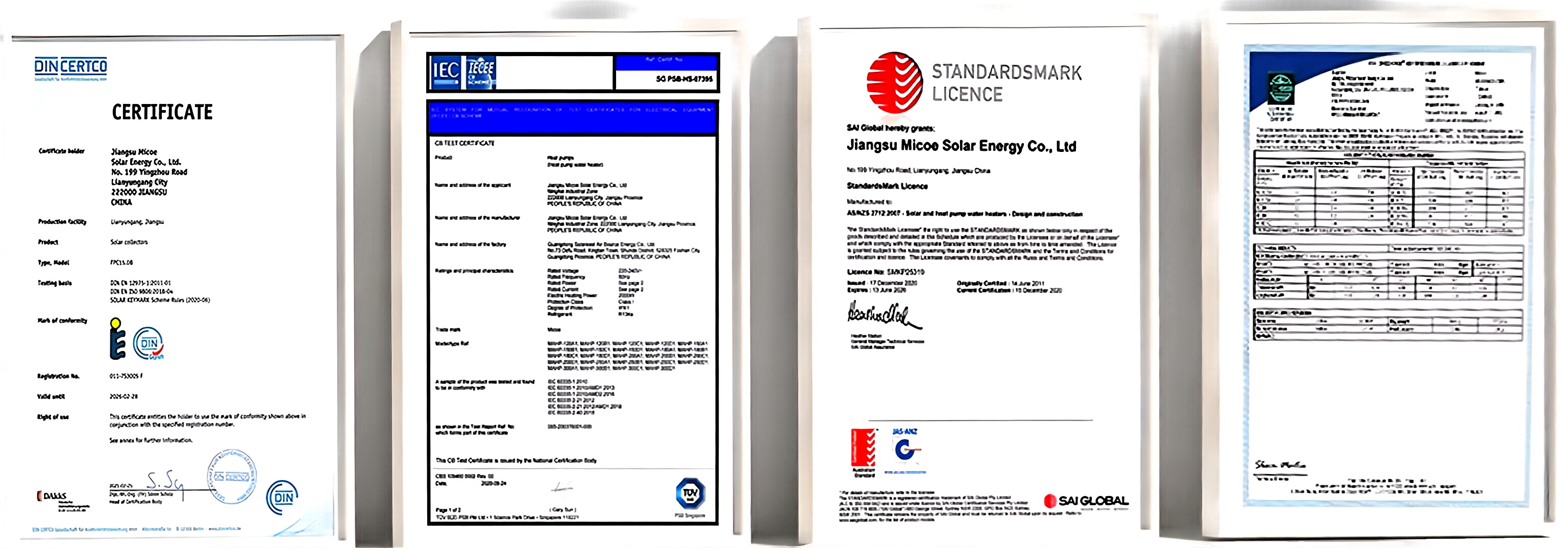 Quality Standard Certificates