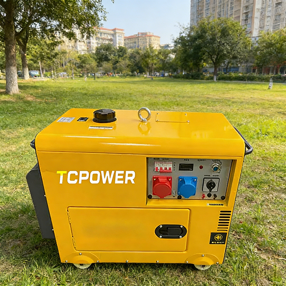 10KVA 5KW Small Super Silent Air Cooled Diesel Generator Set With ATS &amp; Remote Control Portable Type 50/60Hz 230V