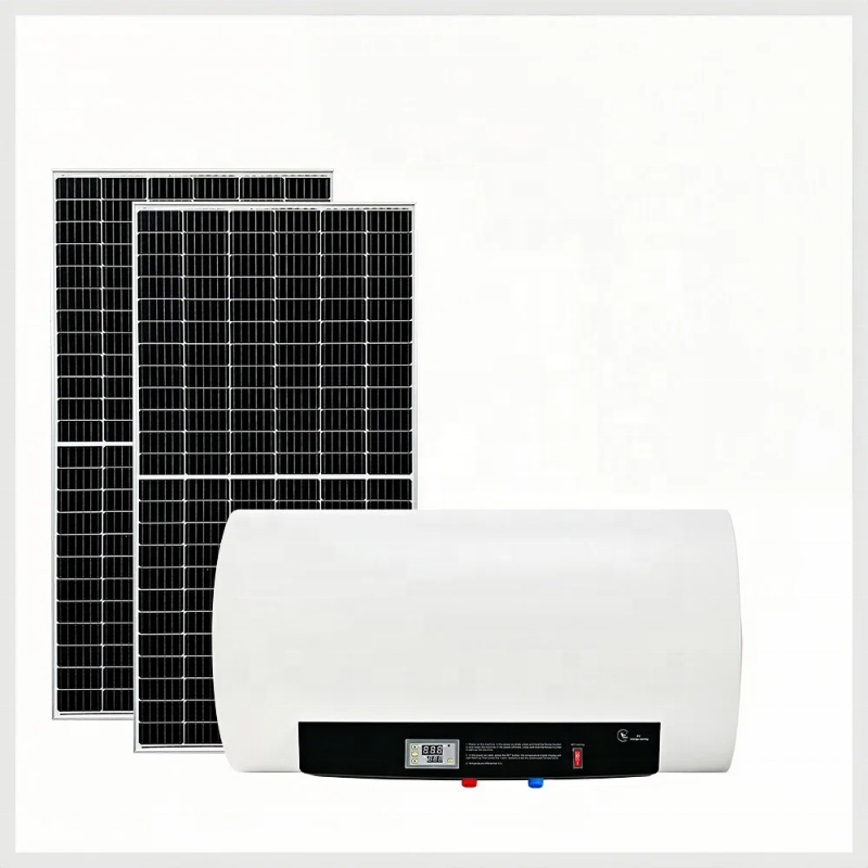 Metal Smart Solar PV Water Heater 80L Flat-Plate Energy Efficiency Electric Controlled Wall-Mounted Household Commercial