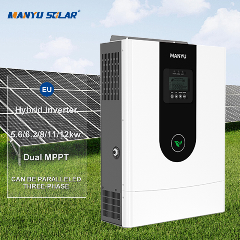 EU 220V 48V 6.2kw 8kw 10kw 12kw Parallel Hybrid Solar Inverter For Home Use Off Grid Solar Power Inverter