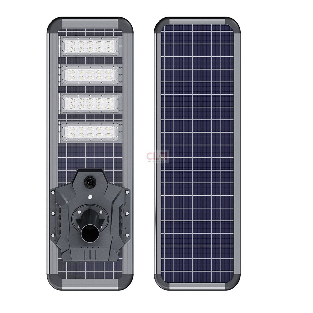 Integrated Solar LED Street Light IP66 Rated DC 12V Battery Powered