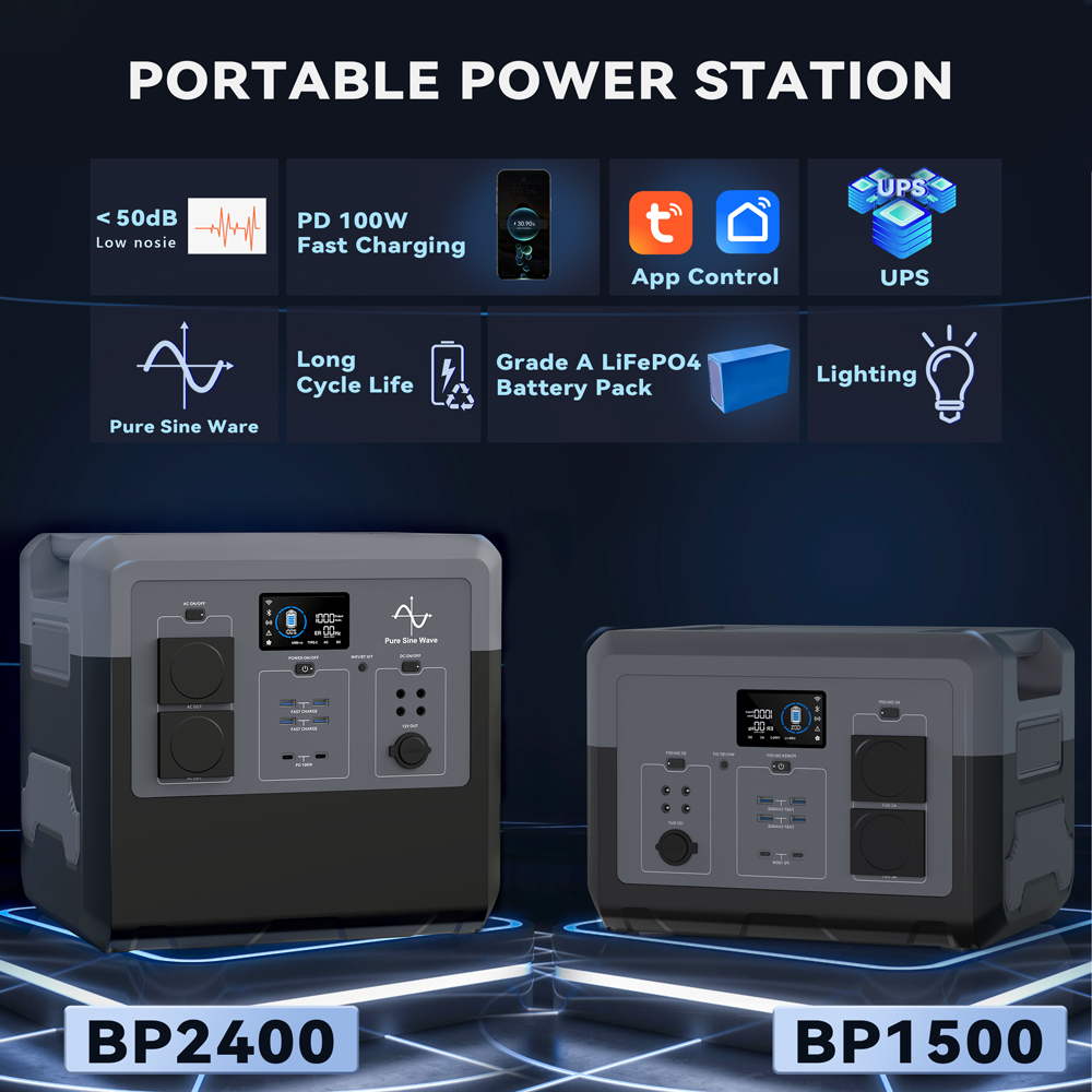 600W 1200W 1800W 2400W 3000w 5000w UPS Generator Solar Lifepo4 Lithium Battery Portable Power Supply Station With Solar Panels