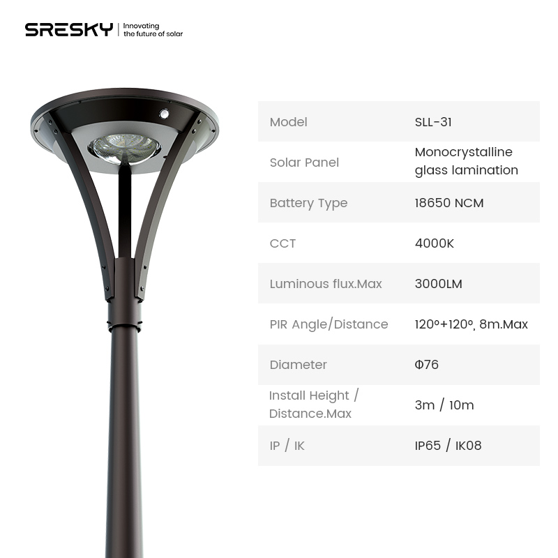 SRESKY Commercial Solar Lights Landscape Street Lampe Solaire Industrial Solar Street Light Outdoor Solar Street Lamp