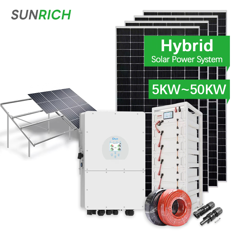 All In One 10KW 15KW 20KW Solar Battery House Cost Hybrid Residential 15KW 20KW 30KW Off Grid Solar Panel System With Battery