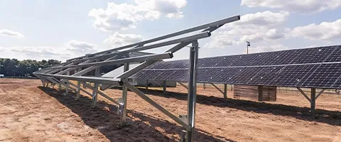 Aluminum Solar Ground Mounting System with Single-Pole PV Panel Support