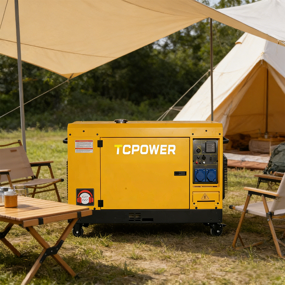 10KVA 5KW Small Super Silent Air Cooled Diesel Generator Set With ATS &amp; Remote Control Portable Type 50/60Hz 230V
