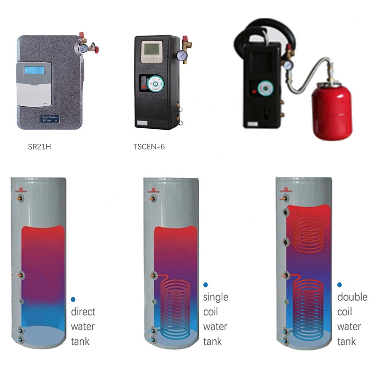 150-500 Liter Evacuated Tube Heat Pipe Pressurized Split Solar Water Heater System