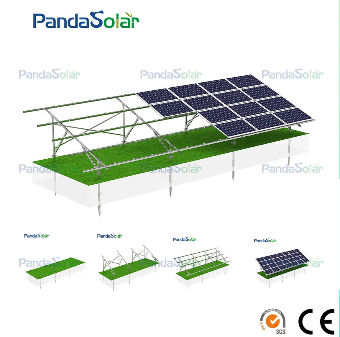 OEM Solar Bracket Aluminum Mounting System for Ground Solar Mount Manufacturer