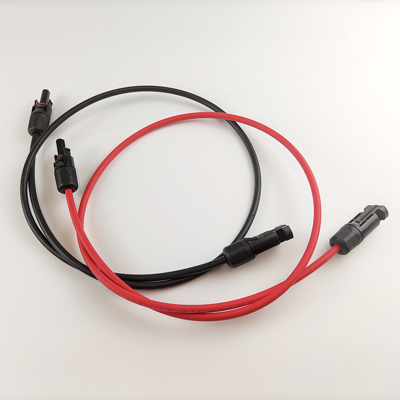 Male &amp; Female Connector 4mm2/6mm2 PV DC Solar Extension Cable with PVC Insulation for Solar Panel Photovoltaic Module Adapter