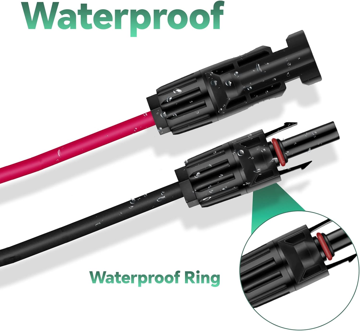 6-in-1 Solar Power System Connector Kit Female Male Connectors Universal Solar Adapter Cable PVC Copper Alloy 250V 35A