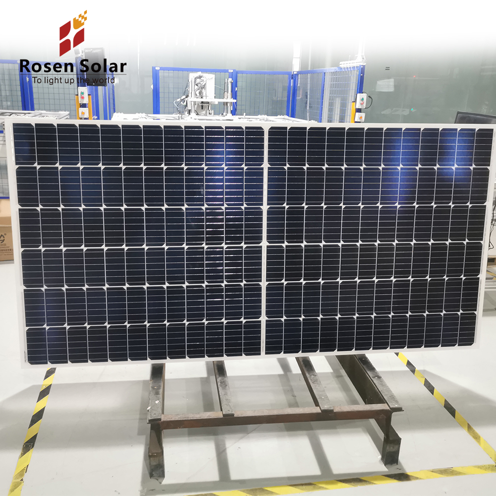 Rosen TOPCON Black 450W 550W 600W 650W 700W 750W 1000W Mono Solar Panels Bifacial PV Module Price