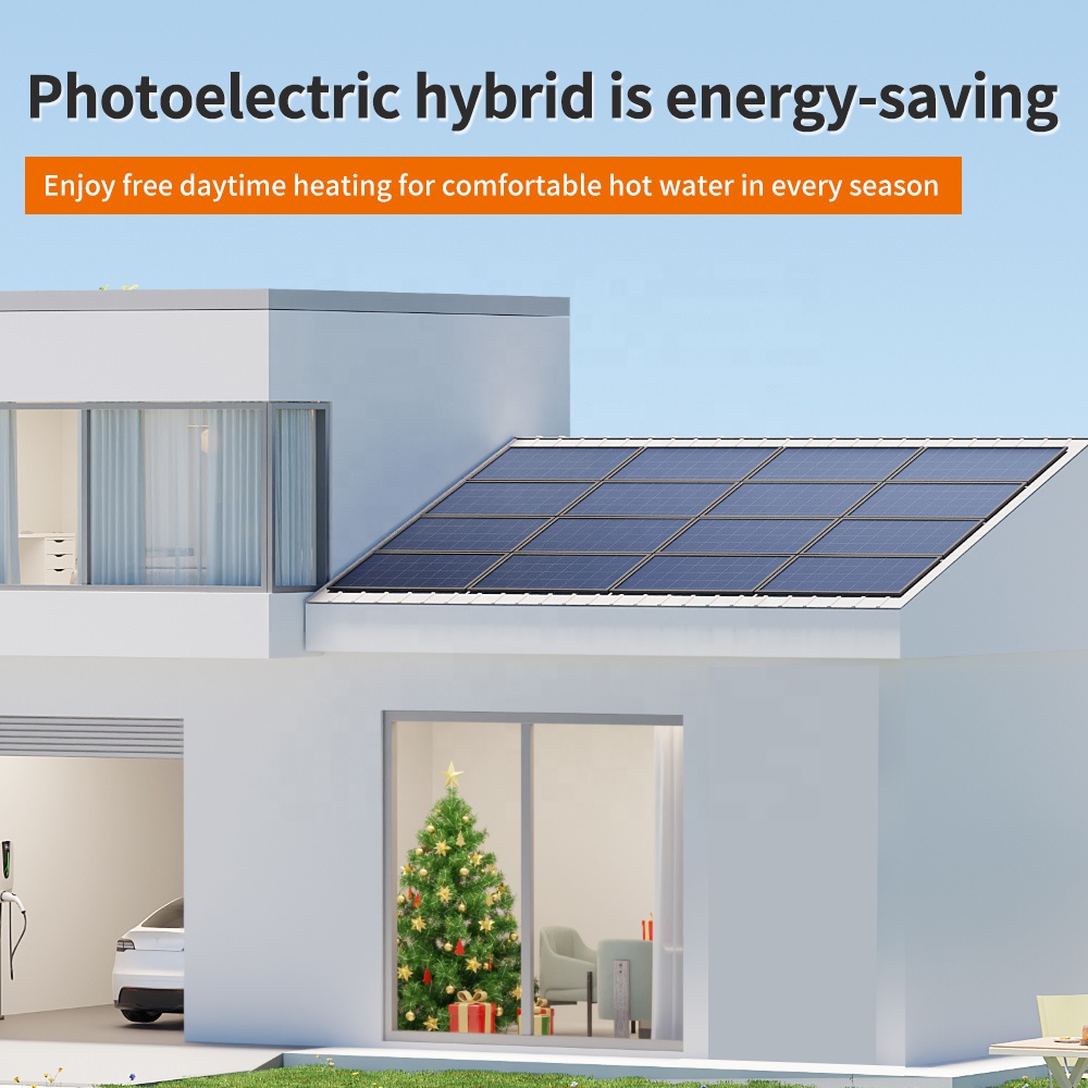 80L Pressurized Metal Solar PV Electric Water Heater Compact Size Easy Use Low Power Consumption For Hotel/RV And Household Bath