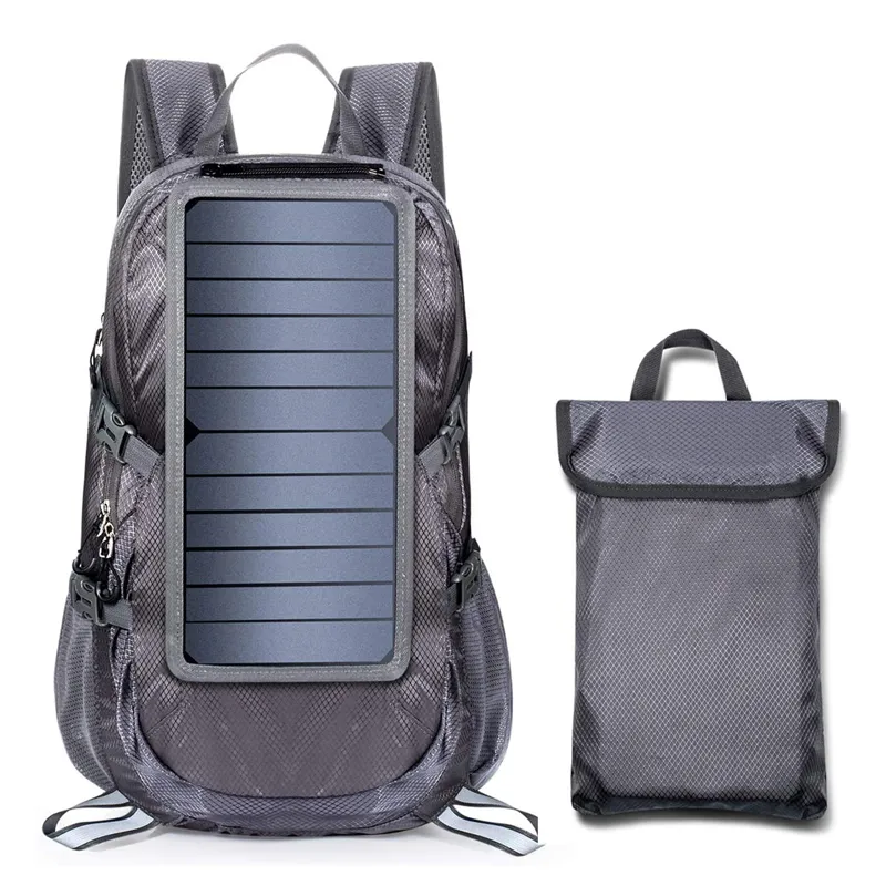Hiking Camping Backpack with Solar Panel and USB Port to Power All Your Devices