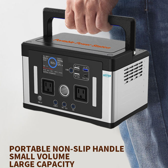 Hot Selling Portable Handle Lithium Battery Portable Solar Generator Power Stations with Fast Charging