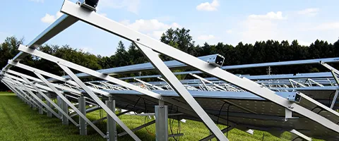 Aluminum Solar Ground Mounting System with Single-Pole PV Panel Support