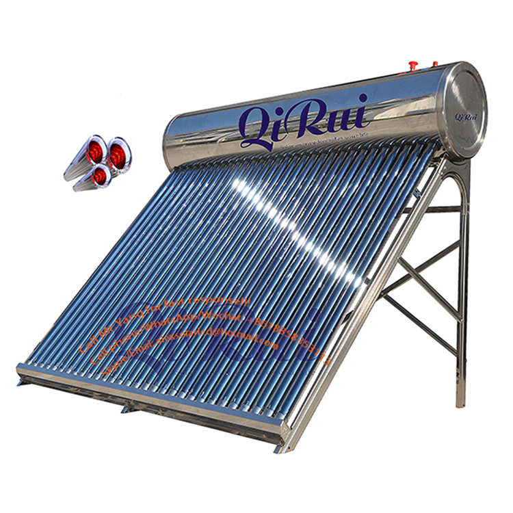 OEM Factory 50L 100L 150L 200L 300L 500 Liter Solar Hot Water Boiler System Evacuated Tube Stainless Steel Solar Water Heater