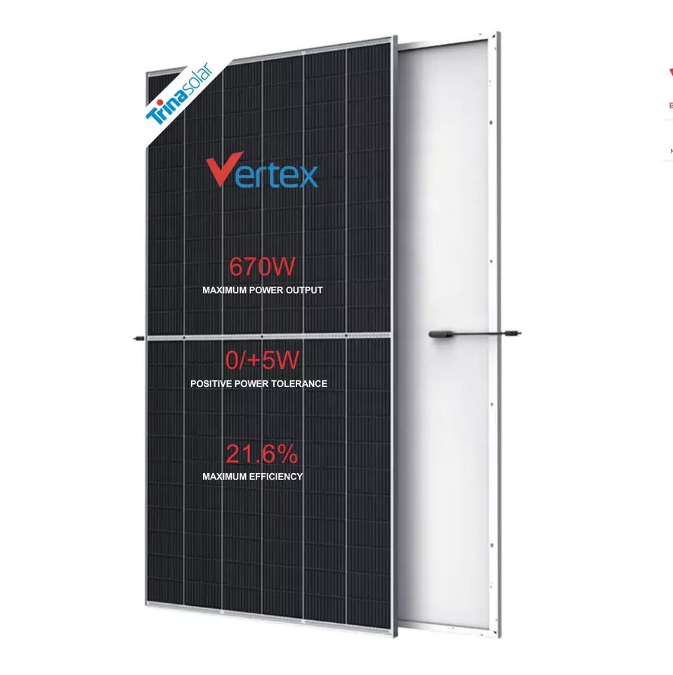 EU Stock Trina Vertex 670w Mono Photovoltaic PV Panel Solar Panels