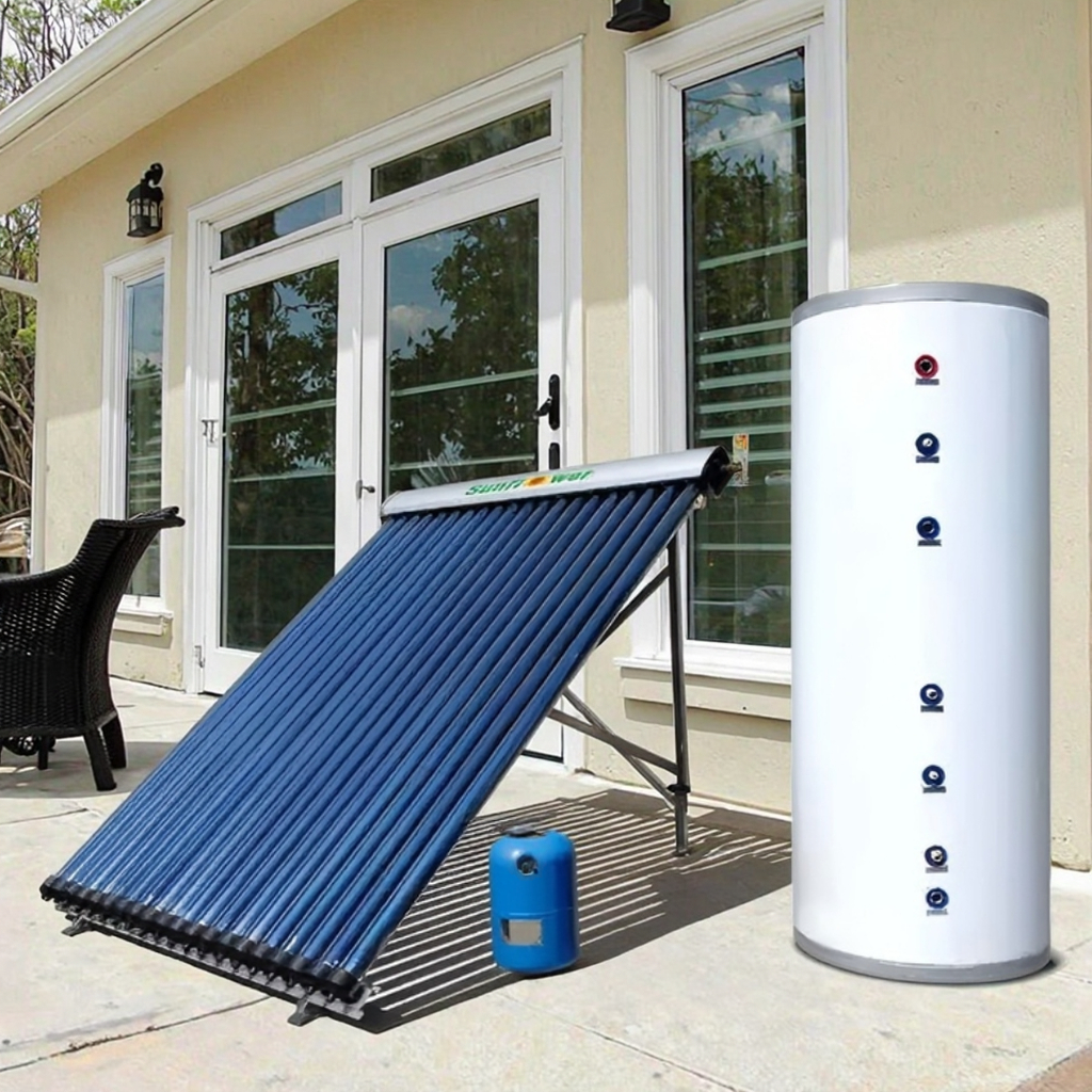 Newest Design 100L,200L,300L tank High Efficiency Integrate Unpressurized Pressurized Solar Water Heater