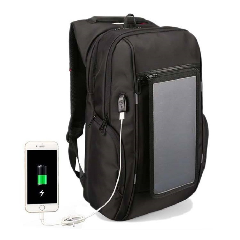 Solar Backpack Charger Anti-Theft Laptop Powered Hydration Pack with 21L Water Bag
