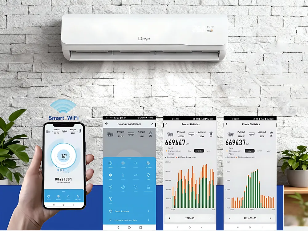 Wall Mounted Solar Air Conditioner with Solar Panel Energy and Solar Power System