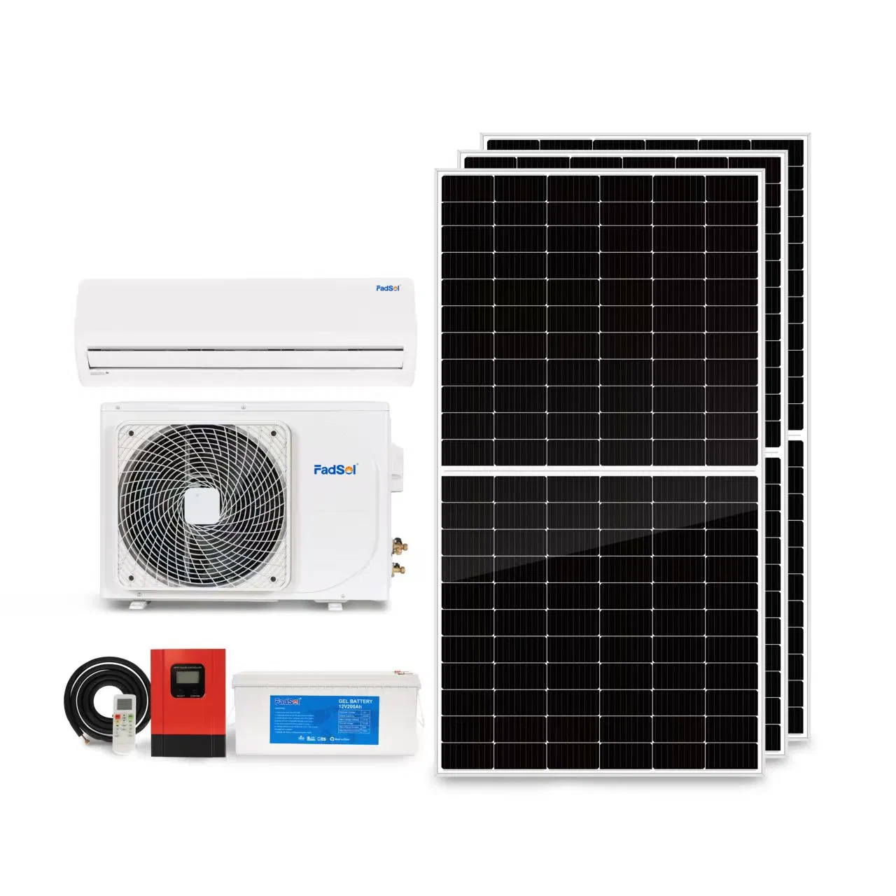 Solar Air Conditioner DC 9000-18000 BTU Powered Inverter Energy System off Grid Split for Home