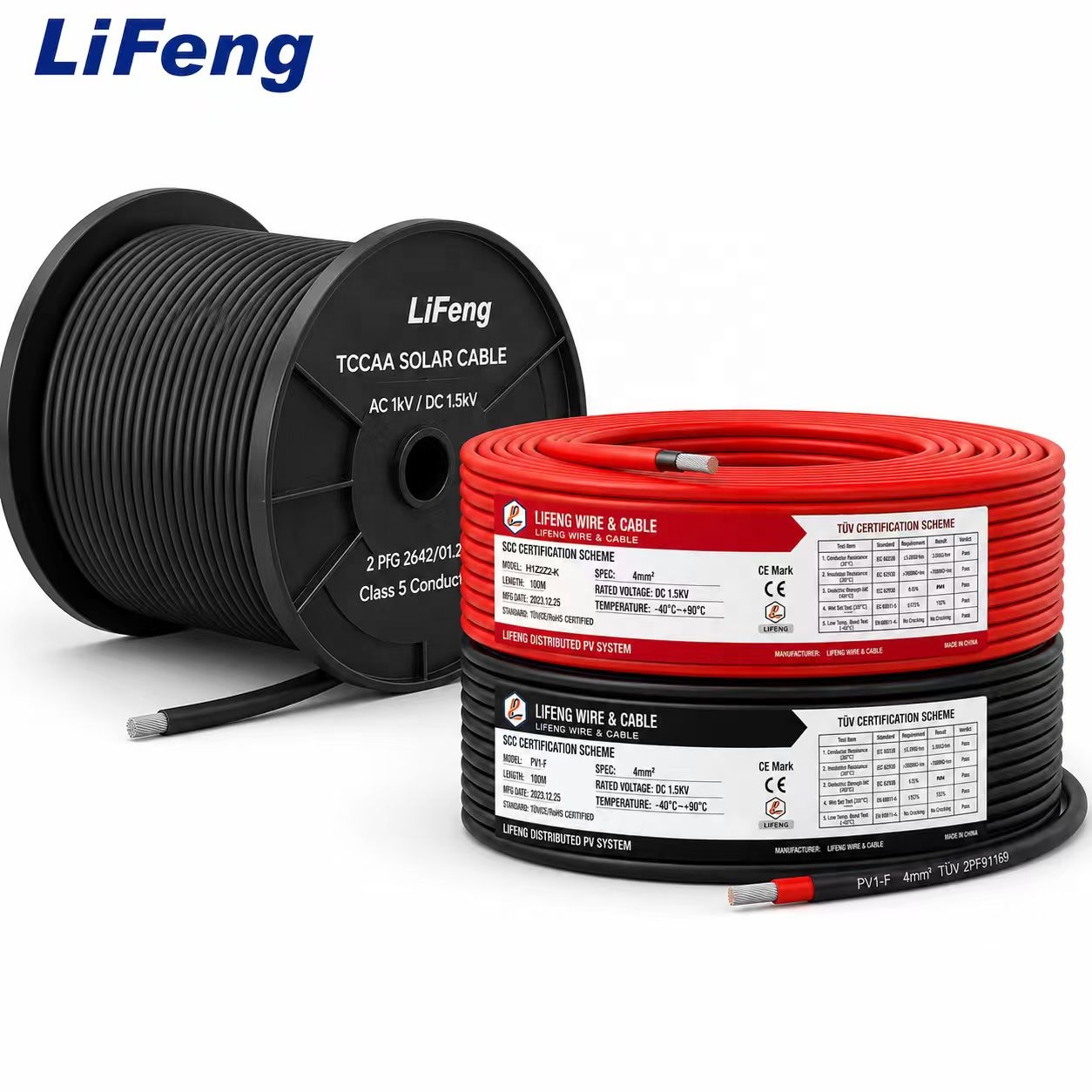 Wholesale 1000V/1500V Tinned Copper PV DC Cable, 4/6/10/16mm&sup2; Solar Panel Wire For Photovoltaic Systems And Solar Farm Projects