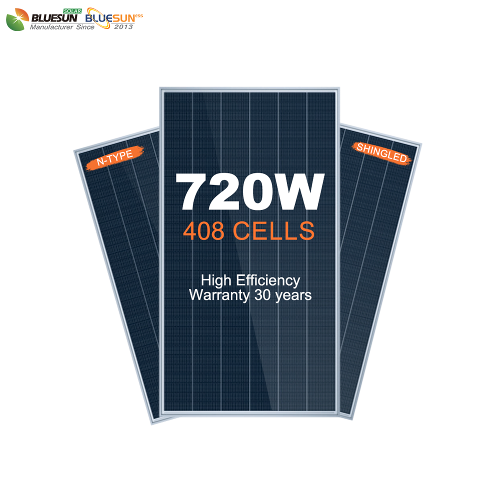 Bifacial Black For Topcon 700w 710w 720w Solar Panels Home Power System Half Cell N Type EU Warehouse