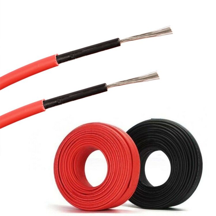 25mm Solar Connector Cable 6mm XLPE Insulation 4mm2/6mm2/10mm2 Tinned Copper Conductor Industrial Low Voltage Construction DC