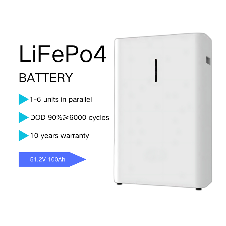 Tesla Powerwall Alternative 51.2Vdc 100Ah 20kWh LFP Wall Battery IP20 6P Parallel With Hybrid Inverter