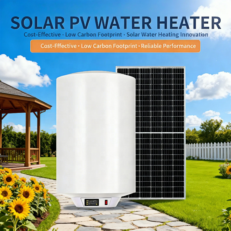 OPTEN Solar PV 50L 60L 80L 100L Geyser Flat Panel Easy Operation Energy Saving Electric Water Heater for Hotel &amp; Garage Use
