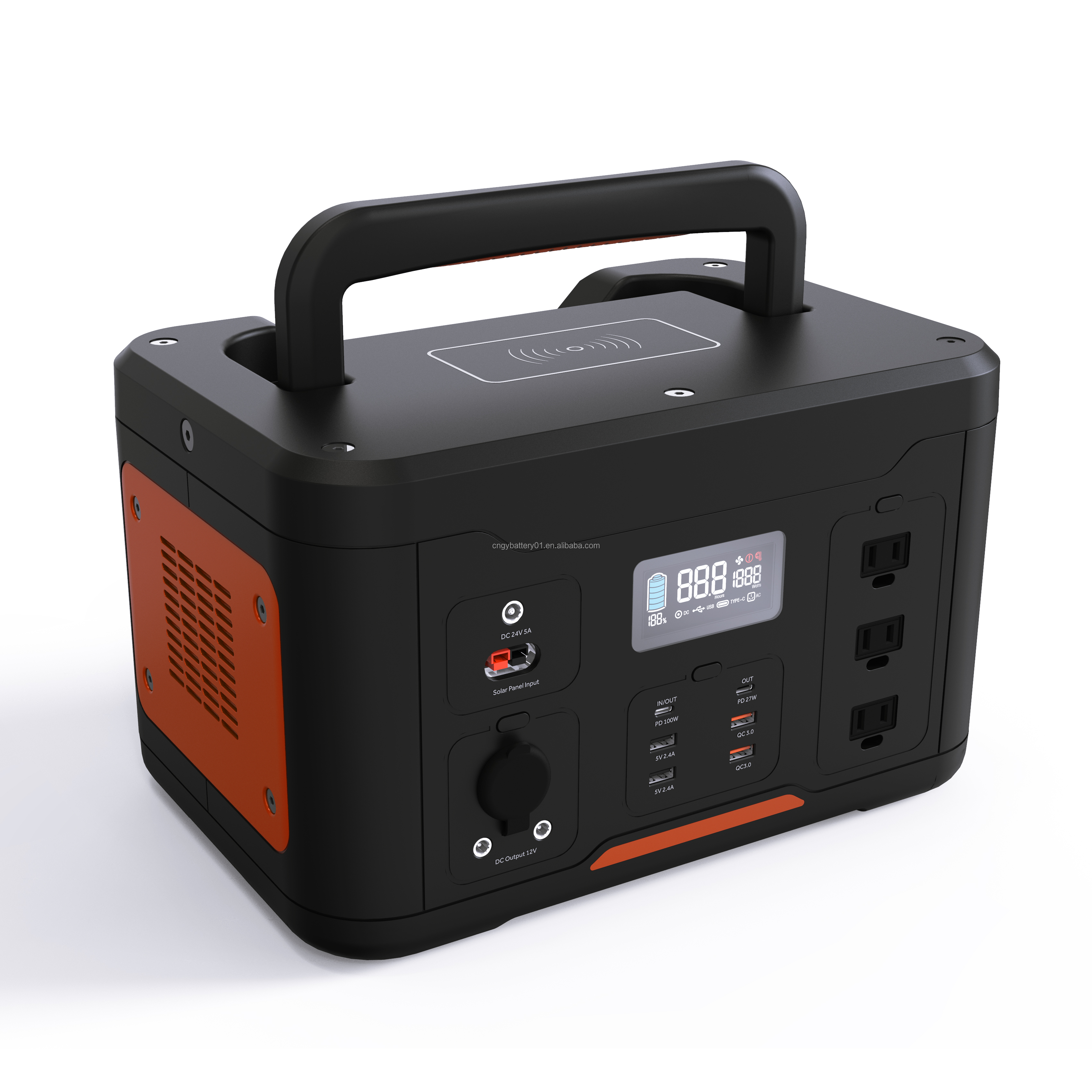 Portable Power Station Solar Generator 1000W/2000W 110V/220V for Home &amp; Camping Use with Car or Solar Panel