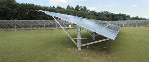 Aluminum Solar Ground Mounting System with Single-Pole PV Panel Support