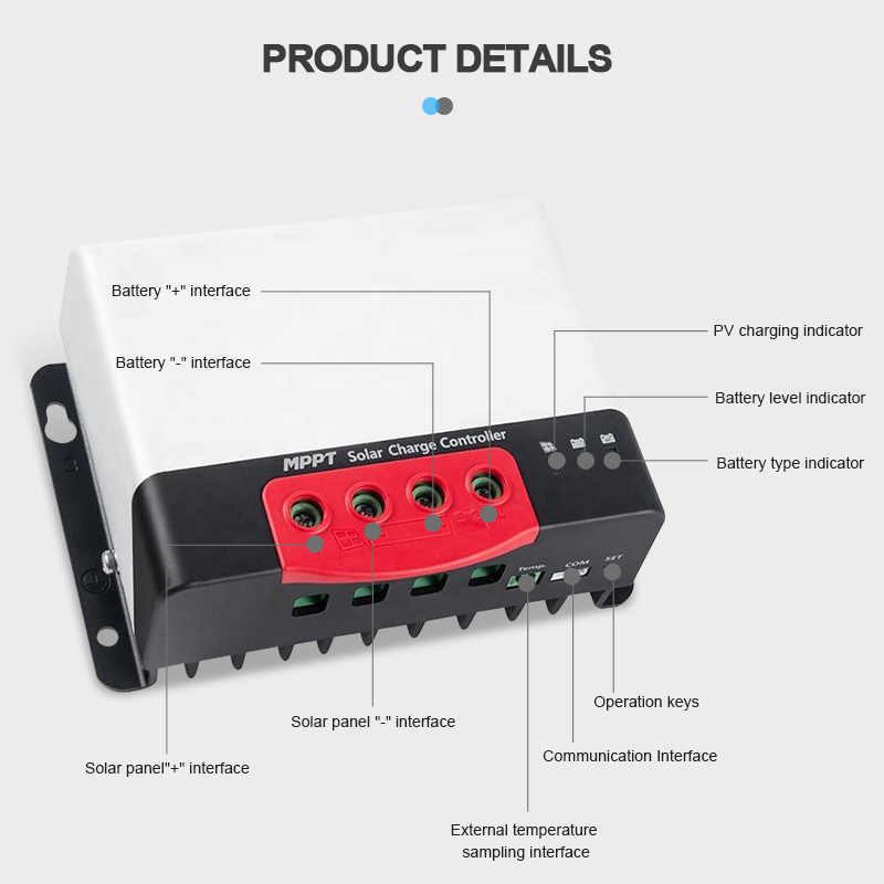 Solarthon CE RoHS Solar Battery Charge Controller for Solar Power System