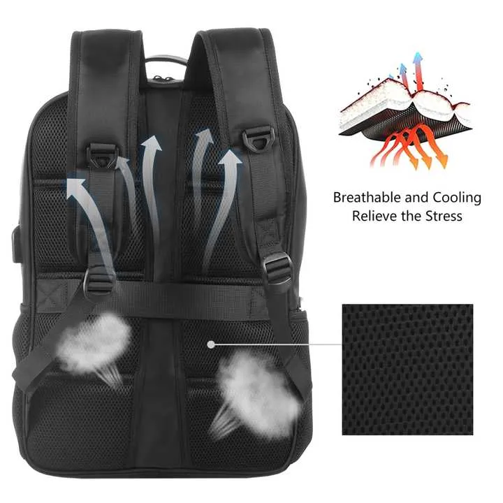 Wholesale 14W Solar Power Charger Fashion Outdoor Travel Hiking Waterproof Laptop Backpack