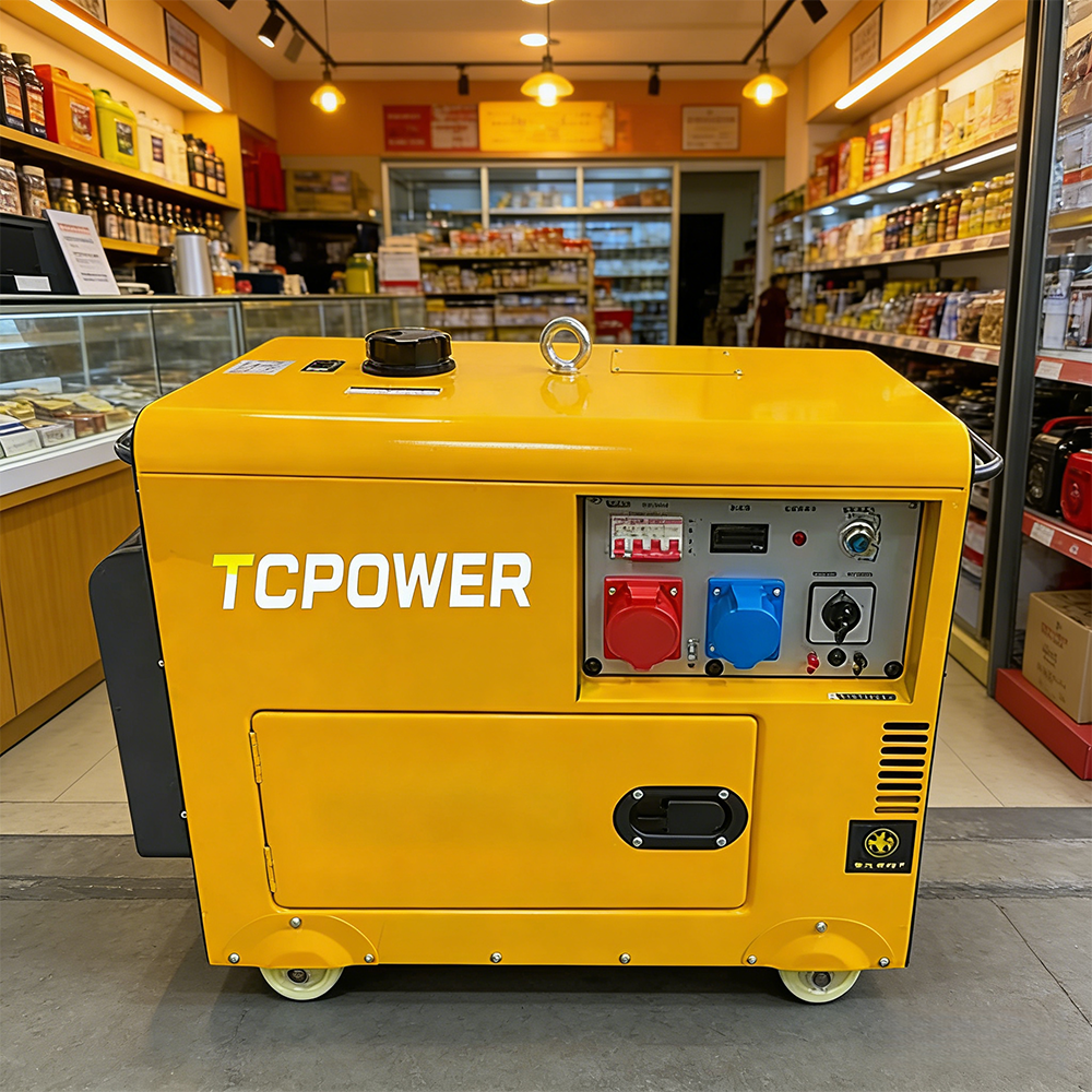 10KVA 5KW Small Super Silent Air Cooled Diesel Generator Set With ATS &amp; Remote Control Portable Type 50/60Hz 230V