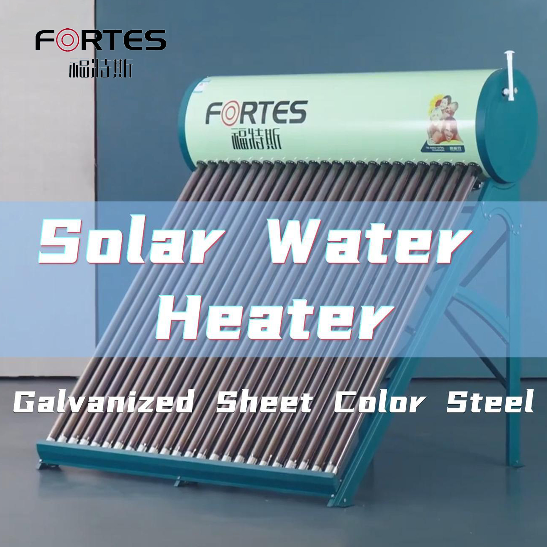 Fortes 100L - 300L Low Pressurized Calentador De Agua Solar Geyser / Solar Water Heater System for Home Household