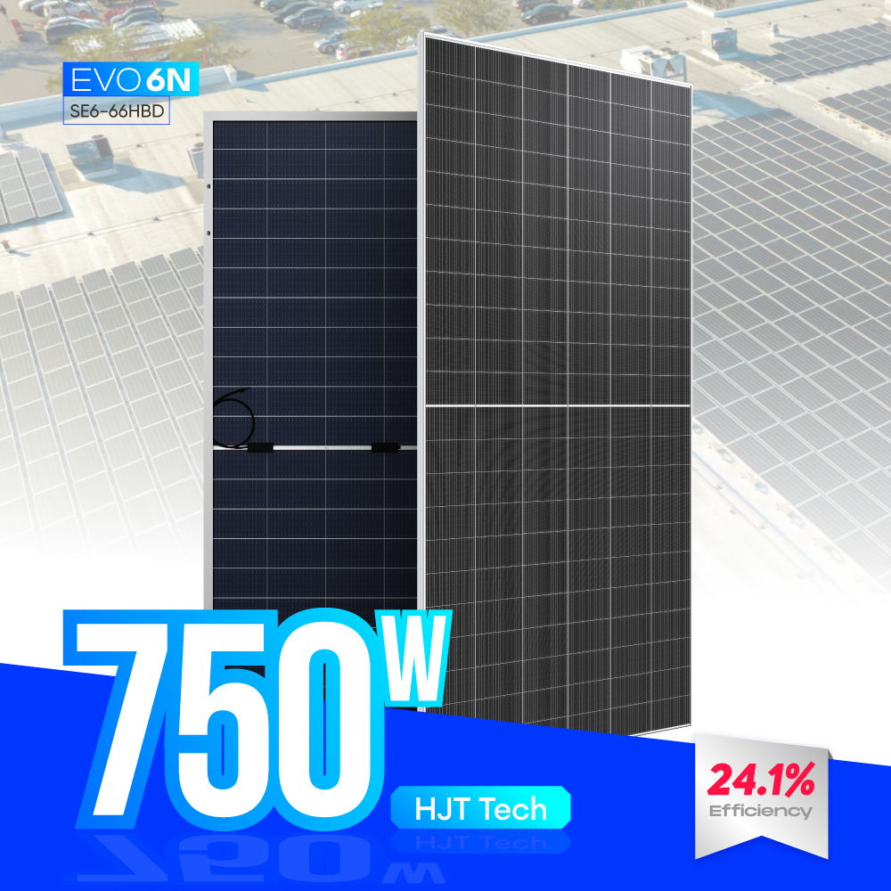 Sunevo 30 Year Warranty N Type Pv Solar Panels 700W 720W 750W Wholesale Home HJT Topcon Bifacial Solar Module Europe Warehouse