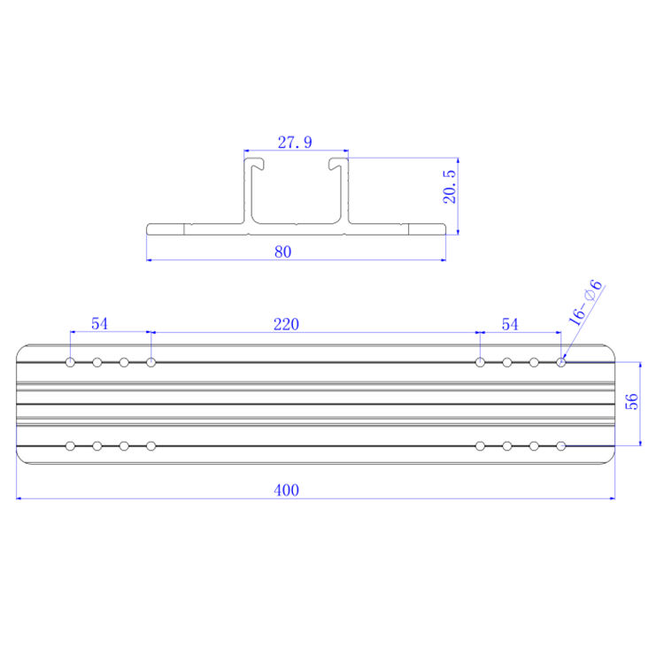 Solar Mount Rail System OEM Customized Aluminum Easy Installation Mini Photovoltaic Bracket Solar Mounting System