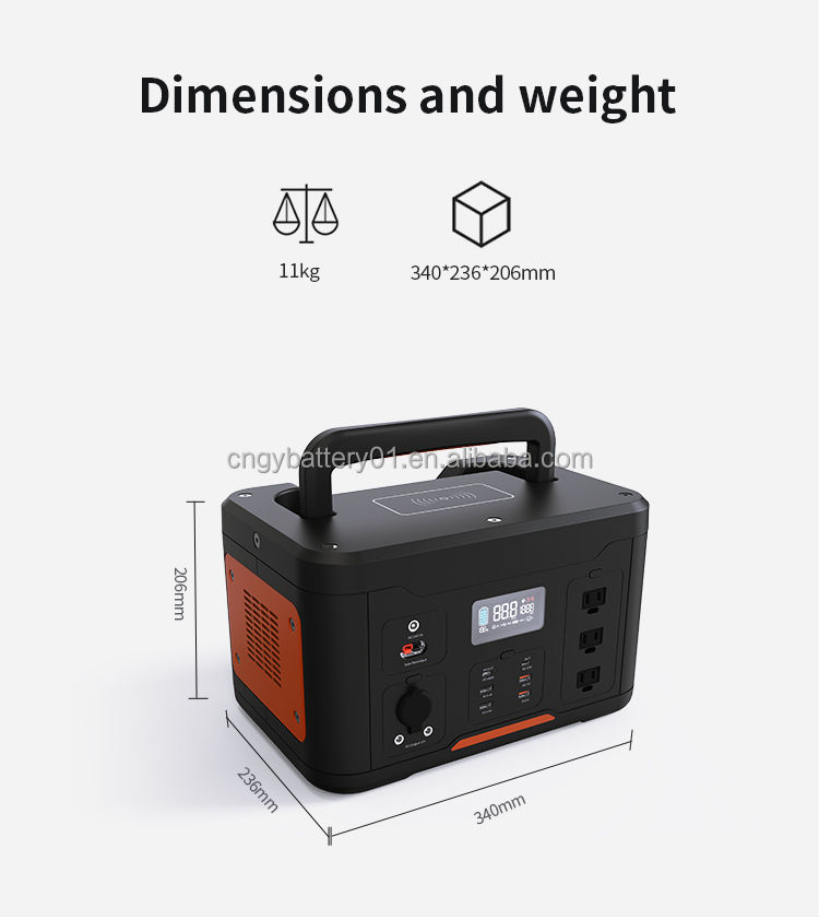 Portable Power Station Solar Generator 1000W/2000W 110V/220V for Home &amp; Camping Use with Car or Solar Panel