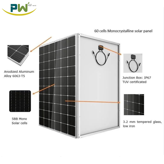 Cheap High Quality N-Type HJT PERC Half Cell Solar Panels 200Wp with 64 Cells Monocrystalline for Solar Energy System