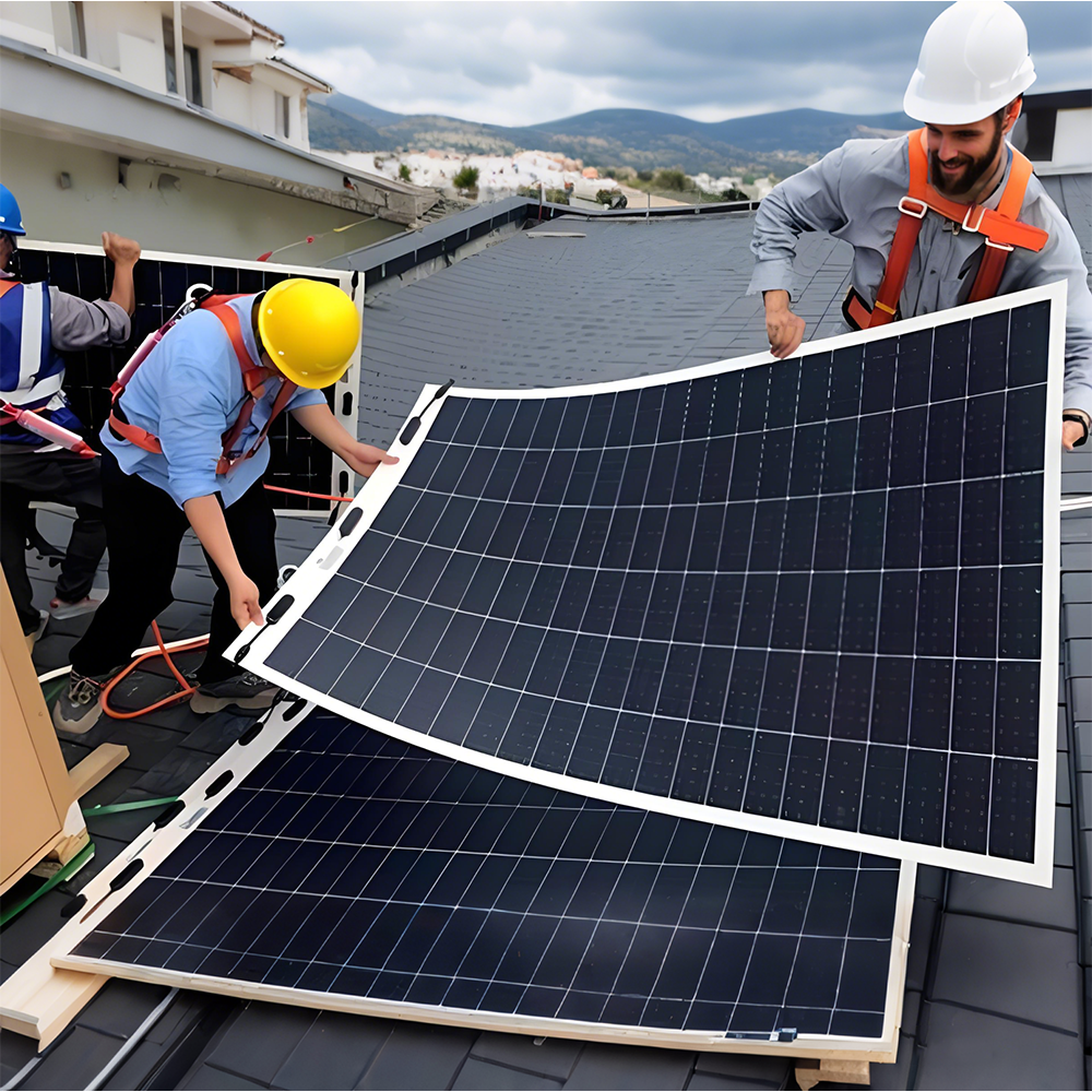 Wholesale High Quality Frameless Lightweight Monocrystalline Solar Panel 182mm Cell 23% Efficiency 300W-500W for Car Outdoor Use