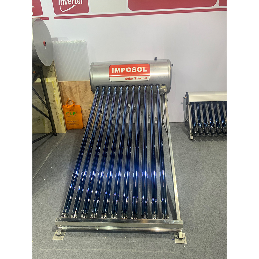 IMPOSOL 100L Non-Pressurized All Stainless Steel Home Hotel or Commercial Solar Water Heater System