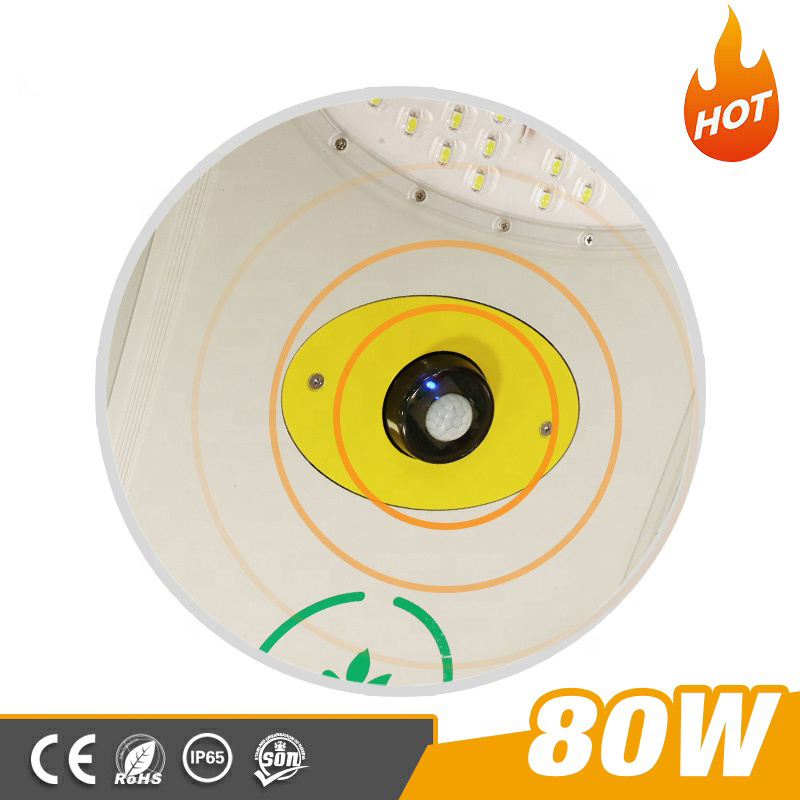 80W All in One Integrated Solar Street Lights for Outdoor Lighting