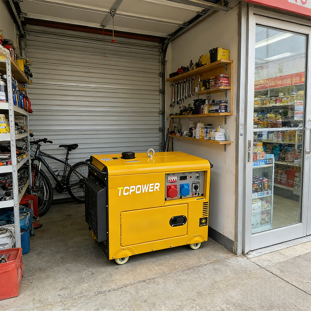10KVA 5KW Small Super Silent Air Cooled Diesel Generator Set With ATS &amp; Remote Control Portable Type 50/60Hz 230V