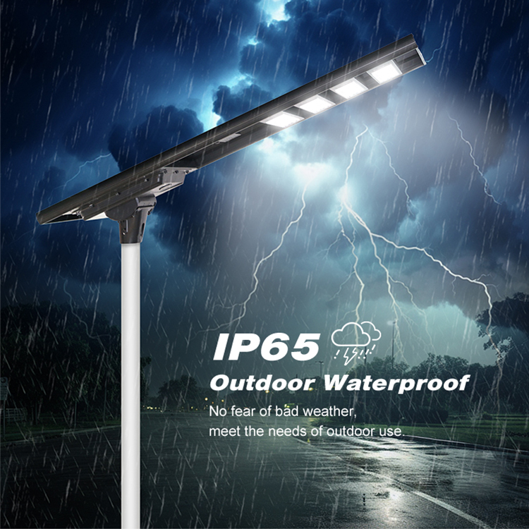 NanDe High Brightness Lithium Iron Phosphate Waterproof Ip65 Streetlight Smart Outdoor All In One Solar Power Led Street Light