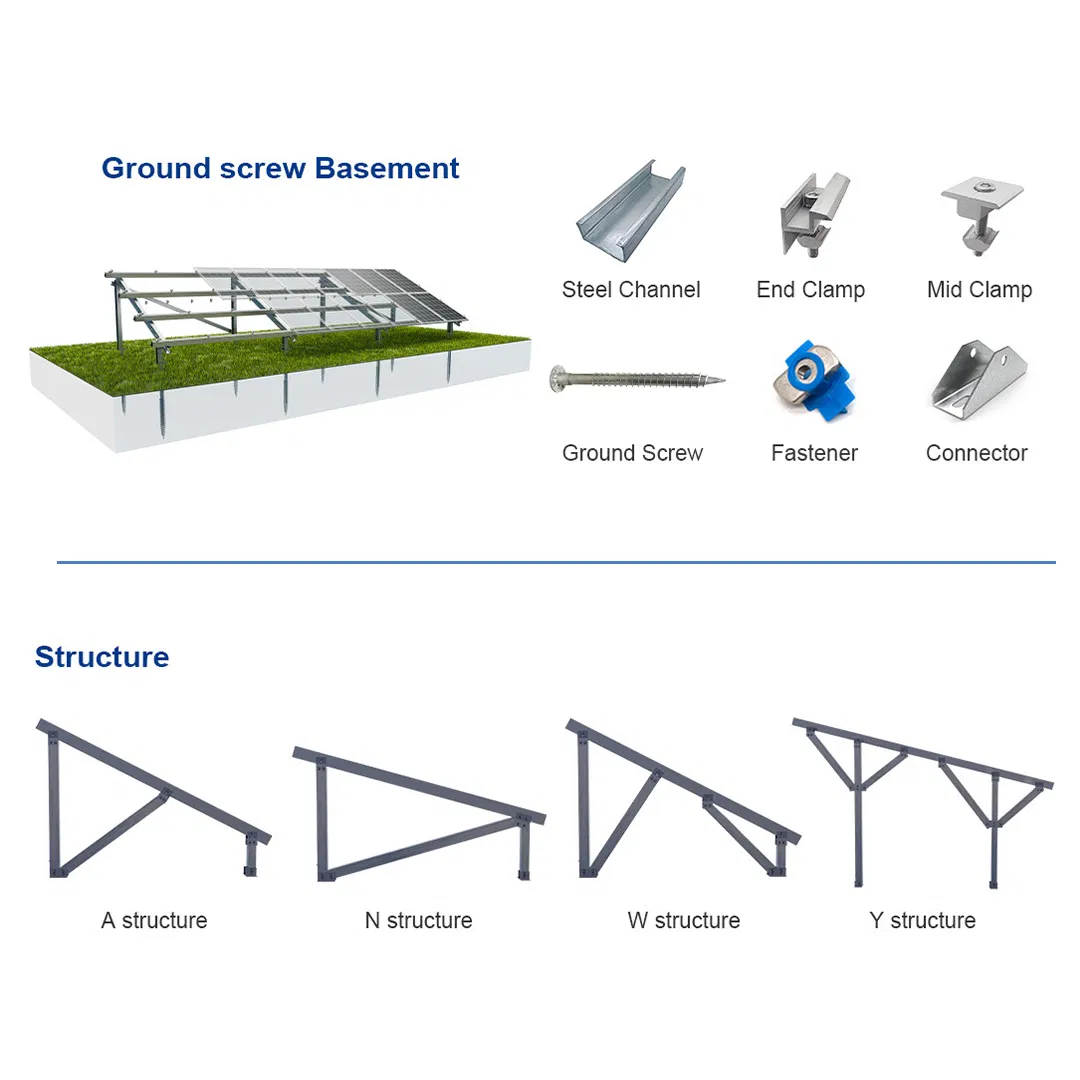 PV Solar Panel Energy Power Plant Pitched Roof Aluminum Pole Ground Structure Mounting System for Farm