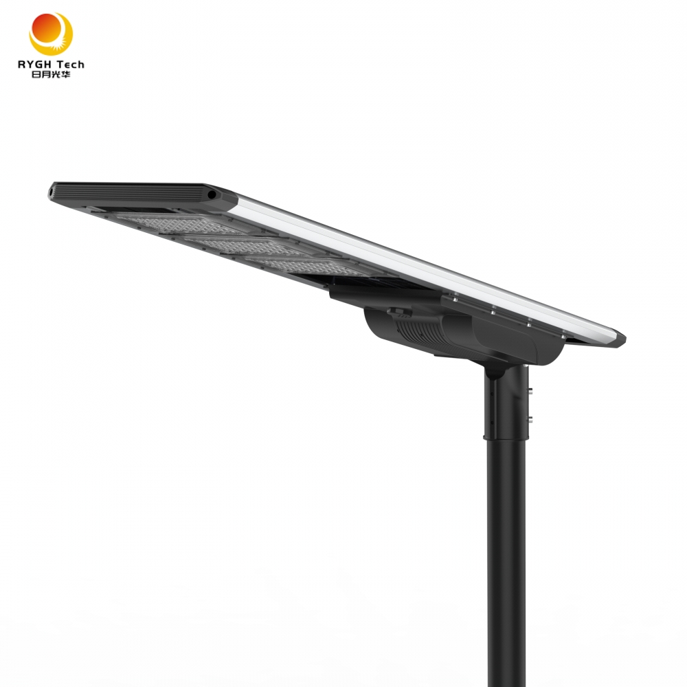 Certified Outdoor Waterproof Solar Street Lamp 80W Integrated All in One Solar Led Street Light With Panel